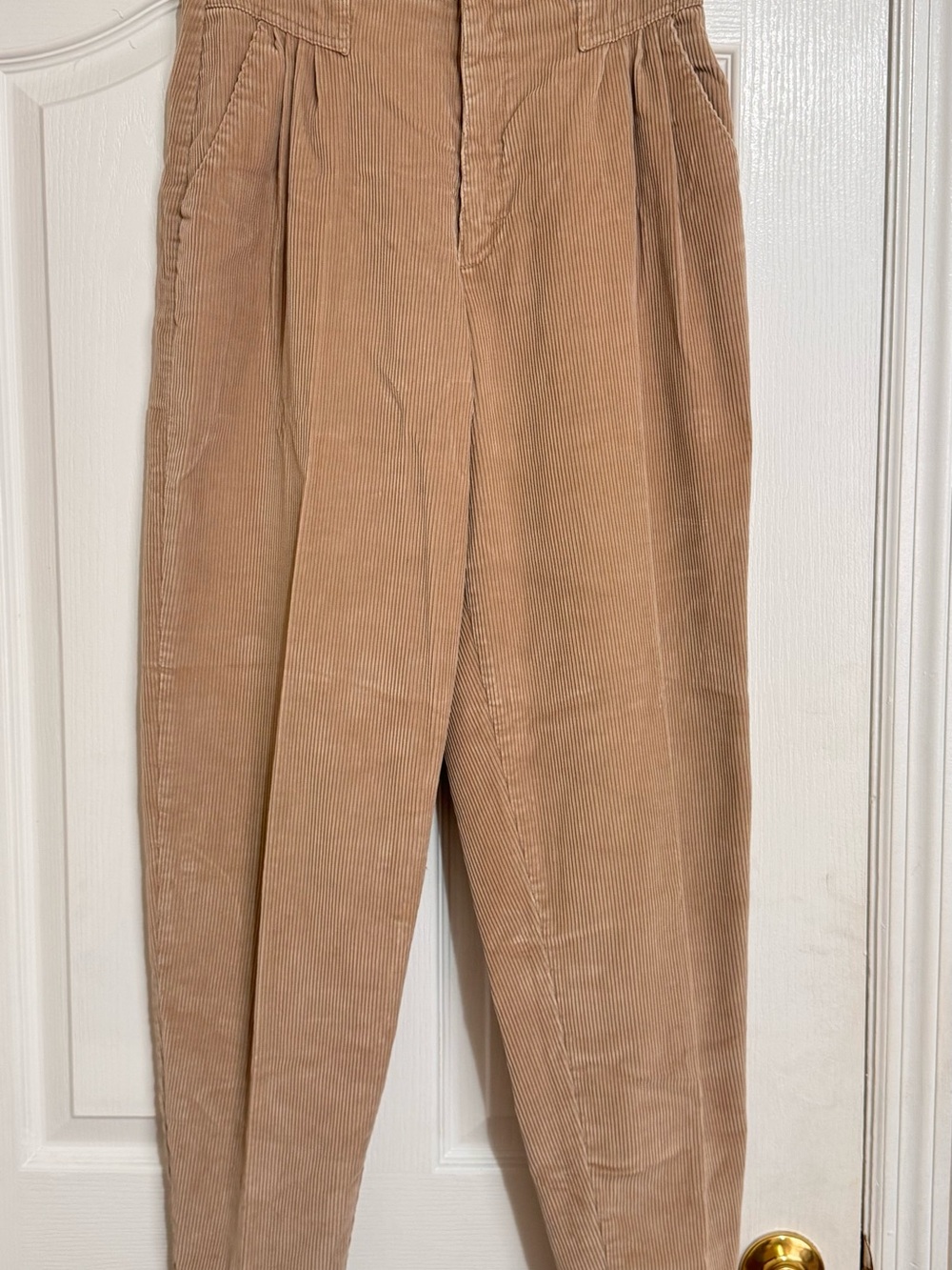 Cherokee Men’s Corduroy Pleated Trousers - Camel